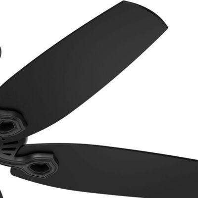 Image showing  52 in. 3-Speed Indoor/Outdoor Builder Damp-Rated Ceiling Fan with Pull Chain, Matte Black