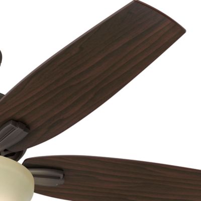 Image showing  52 in. 3-Speed Indoor Newsome Ceiling Fan with LED Light Kit and Pull Chain, Brushed Nickel, 53311