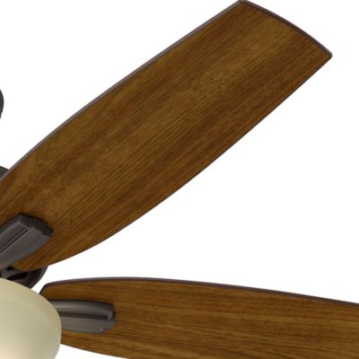 Image showing  52 in. 3-Speed Indoor Newsome Ceiling Fan with LED Light Kit and Pull Chain, Brushed Nickel, 53311