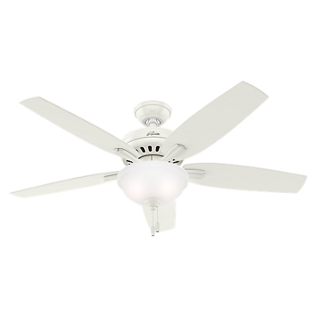 Hunter 52 in. Newsome Ceiling Fan with LED Light Kit and Pull Chain, Brushed Nickel, 53311
