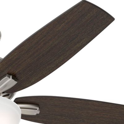 Image showing  52 in. 3-Speed Indoor Newsome Ceiling Fan with LED Light Kit and Pull Chain, Brushed Nickel, 53311