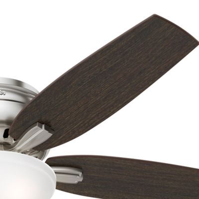 Image showing  52 in. 3-Speed Newsome Indoor Low-Profile Ceiling Fan with LED Light Kit with Pull Chain, Bronze