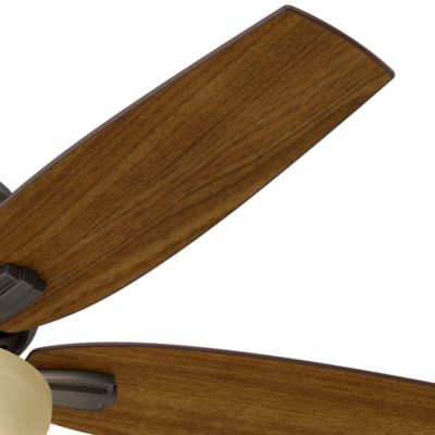 Image showing  52 in. 3-Speed Newsome Indoor Low-Profile Ceiling Fan with LED Light Kit with Pull Chain, Bronze