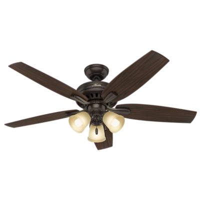 Hunter 52 in. Newsome Ceiling Fan with LED Light Kit and Pull Chain, Brushed Nickel, 53317