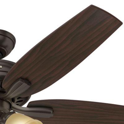 Image showing  52 in. 3-Speed Indoor Newsome Ceiling Fan with LED Light Kit and Pull Chain, Brushed Nickel, 53317