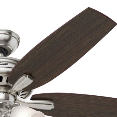 Image showing  52 in. 3-Speed Indoor Newsome Ceiling Fan with LED Light Kit and Pull Chain, Brushed Nickel, 53317