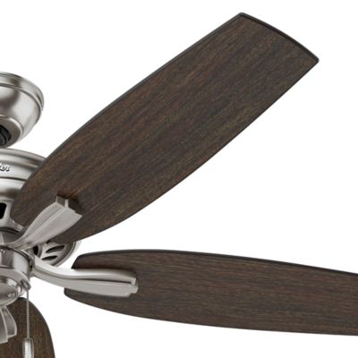 Image showing  52 in. 3-Speed Indoor Newsome Ceiling Fan and Pull Chain, Fresh White