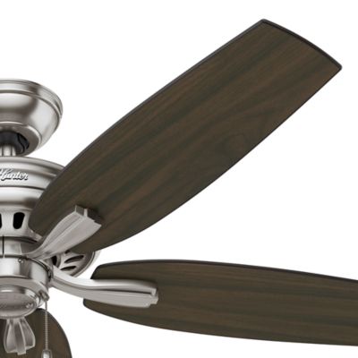 Image showing  52 in. 3-Speed Indoor Newsome Ceiling Fan and Pull Chain, Fresh White