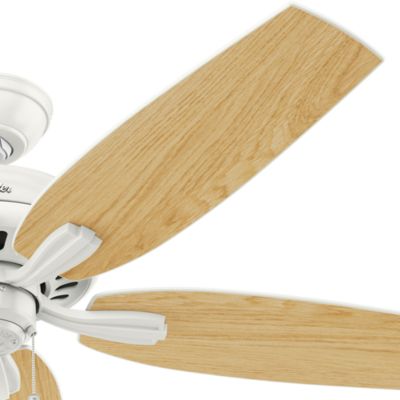 Image showing  52 in. 3-Speed Indoor Newsome Ceiling Fan and Pull Chain, Fresh White