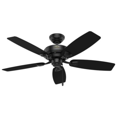 Hunter 48 in. 3-Speed Indoor/Outdoor Sea Wind Ceiling Fan and Pull Chain, Matte Black