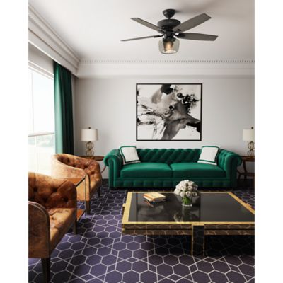 Image showing 4 th Hunter 52 in. 3-Speed Indoor Bennett Ceiling Fan with LED Light Kit and Handheld Remote