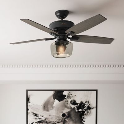 Image showing 5 th Hunter 52 in. 3-Speed Indoor Bennett Ceiling Fan with LED Light Kit and Handheld Remote