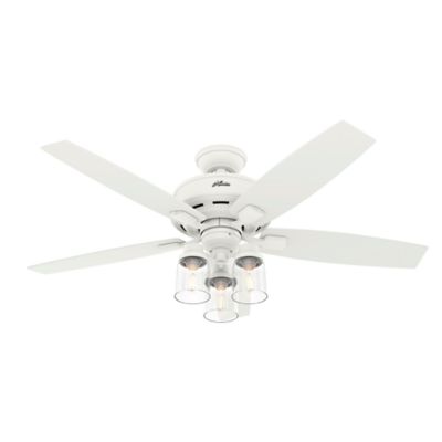 Hunter 52 in. Bennett Ceiling Fan with LED Light Kit and Handheld Remote, Brushed Nickel