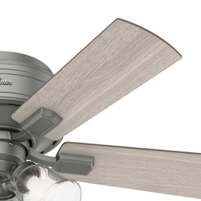 Image showing  42 in. 3-Speed Indoor Crestfield Low-Profile Ceiling Fan with LED Light Kit and Pull Chain, Bronze