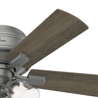 Image showing  42 in. 3-Speed Indoor Crestfield Low-Profile Ceiling Fan with LED Light Kit and Pull Chain, Bronze