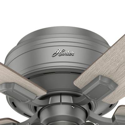 Image showing  42 in. 3-Speed Indoor Crestfield Low-Profile Ceiling Fan with LED Light Kit and Pull Chain, Bronze