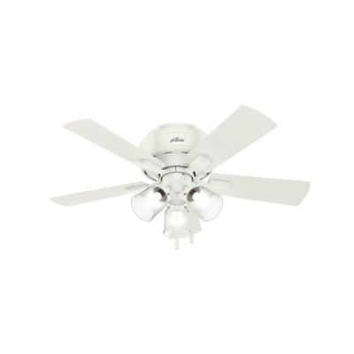 Hunter 42 in. 3-Speed Indoor Crestfield Low-Profile Ceiling Fan with LED Light Kit and Pull Chain, Bronze
