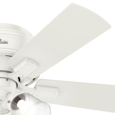 Image showing 1 th Hunter 42 in. 3-Speed Indoor Crestfield Low-Profile Ceiling Fan with LED Light Kit and Pull Chain, Bronze