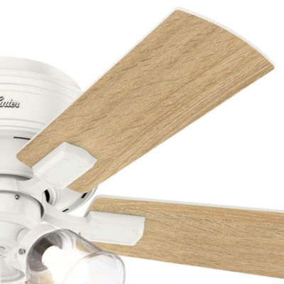 Image showing 2 th Hunter 42 in. 3-Speed Indoor Crestfield Low-Profile Ceiling Fan with LED Light Kit and Pull Chain, Bronze