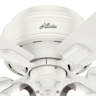 Image showing 3 th Hunter 42 in. 3-Speed Indoor Crestfield Low-Profile Ceiling Fan with LED Light Kit and Pull Chain, Bronze