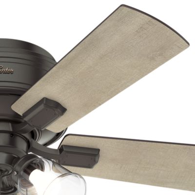 Image showing  42 in. 3-Speed Indoor Crestfield Low-Profile Ceiling Fan with LED Light Kit and Pull Chain, Bronze