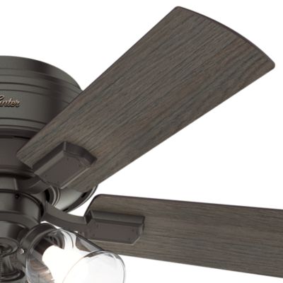 Image showing  42 in. 3-Speed Indoor Crestfield Low-Profile Ceiling Fan with LED Light Kit and Pull Chain, Bronze