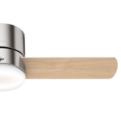 Image showing  44 in. 3-Speed Indoor Minimus Low-Profile Ceiling Fan with LED Light Kit and Handheld Remote, Fresh White