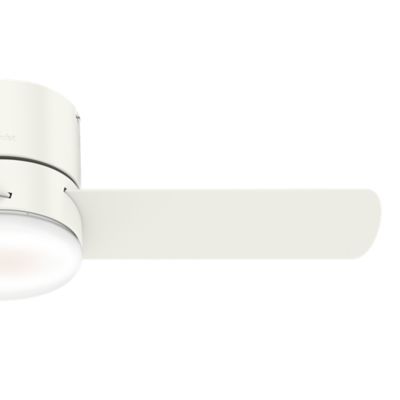 Image showing  44 in. 3-Speed Indoor Minimus Low-Profile Ceiling Fan with LED Light Kit and Handheld Remote, Fresh White