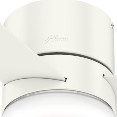 Image showing  44 in. 3-Speed Indoor Minimus Low-Profile Ceiling Fan with LED Light Kit and Handheld Remote, Fresh White