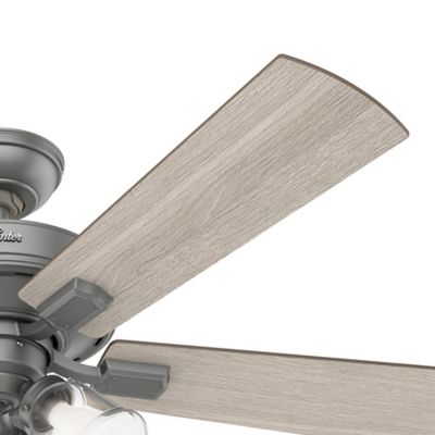 Image showing  52 in. 3-Speed Indoor Crestfield Ceiling Fan with LED Light Kit and Pull Chain, Brushed Nickel
