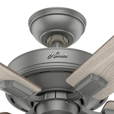 Image showing  52 in. 3-Speed Indoor Crestfield Ceiling Fan with LED Light Kit and Pull Chain, Brushed Nickel