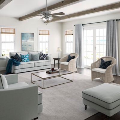 Image showing  52 in. 3-Speed Indoor Crestfield Ceiling Fan with LED Light Kit and Pull Chain, Brushed Nickel