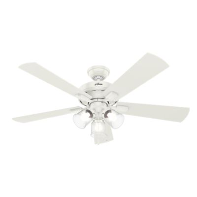 Hunter 52 in. Crestfield Ceiling Fan with LED Light Kit and Pull Chain, Brushed Nickel