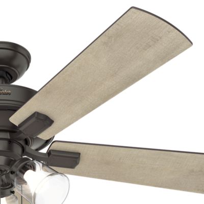 Image showing  52 in. 3-Speed Indoor Crestfield Ceiling Fan with LED Light Kit and Pull Chain, Brushed Nickel