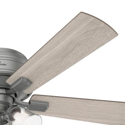Image showing  52 in. 3-Speed Indoor Crestfield Low-Profile Ceiling Fan with LED Light Kit and Pull Chain, Brushed Nickel