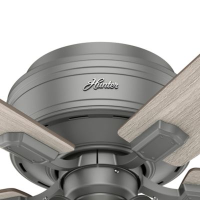 Image showing  52 in. 3-Speed Indoor Crestfield Low-Profile Ceiling Fan with LED Light Kit and Pull Chain, Brushed Nickel