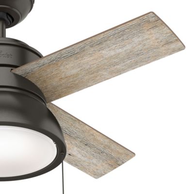 Image showing  36 in. 3-Speed Indoor Loki Ceiling Fan with LED Light Kit and Pull Chain, Copper