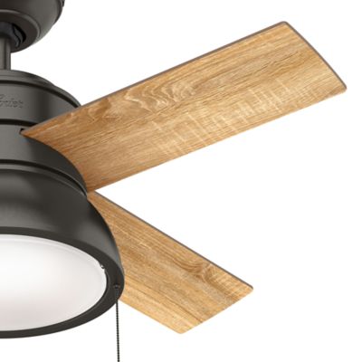 Image showing  36 in. 3-Speed Indoor Loki Ceiling Fan with LED Light Kit and Pull Chain, Copper