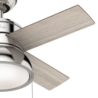 Image showing  36 in. 3-Speed Indoor Loki Ceiling Fan with LED Light Kit and Pull Chain, Copper
