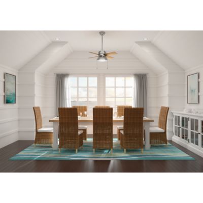 Image showing  36 in. 3-Speed Indoor Loki Ceiling Fan with LED Light Kit and Pull Chain, Copper