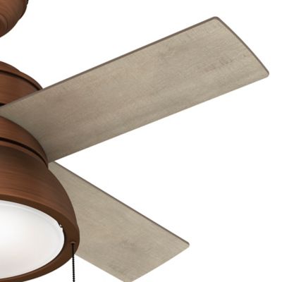 Image showing  36 in. 3-Speed Indoor Loki Ceiling Fan with LED Light Kit and Pull Chain, Copper