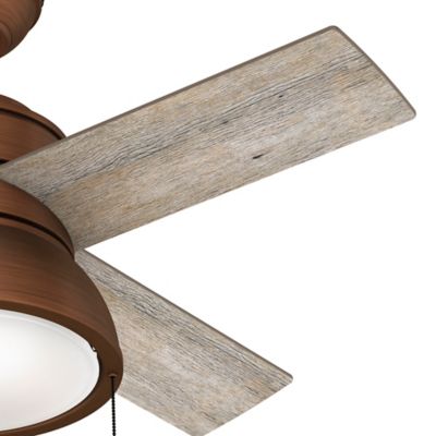 Image showing  36 in. 3-Speed Indoor Loki Ceiling Fan with LED Light Kit and Pull Chain, Copper