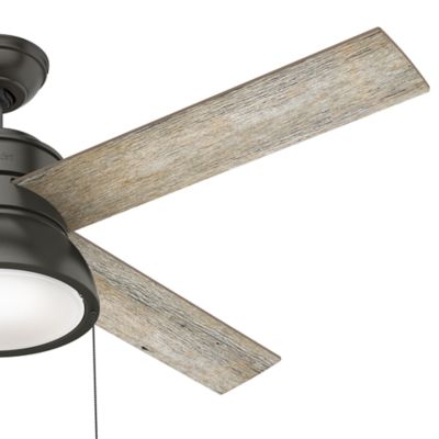 Image showing  52 in. 3-Speed Indoor Loki Ceiling Fan with LED Light Kit and Pull Chain, Brushed Nickel