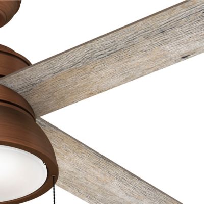 Image showing  52 in. 3-Speed Indoor Loki Ceiling Fan with LED Light Kit and Pull Chain, Brushed Nickel