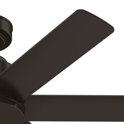 Image showing  44 in. 3-Speed Indoor/Outdoor Kennicott Damp-Rated Ceiling Fan with Wall Control, Matte Silver