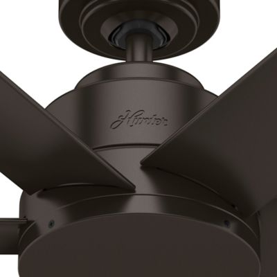 Image showing  44 in. 3-Speed Indoor/Outdoor Kennicott Damp-Rated Ceiling Fan with Wall Control, Matte Silver