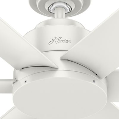 Image showing  44 in. 3-Speed Indoor/Outdoor Kennicott Damp-Rated Ceiling Fan with Wall Control, Matte Silver