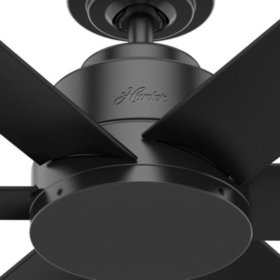 Image showing  44 in. 3-Speed Indoor/Outdoor Kennicott Damp-Rated Ceiling Fan with Wall Control, Matte Silver