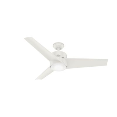 Hunter 54 in. Havoc Wet-Rated Ceiling Fan with LED Light Kit and Wall Control, Matte Silver