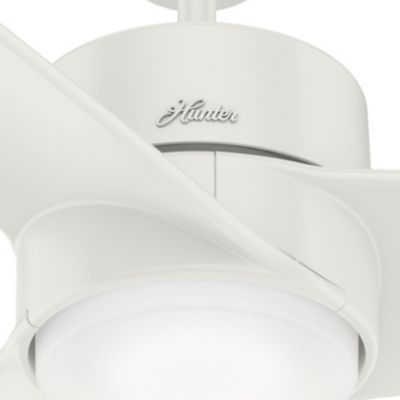 Image showing  54 in. 4-Speed Indoor/Outdoor Havoc Wet-Rated Ceiling Fan with LED Light Kit and Wall Control, Matte Silver